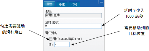 多滑杆驱动模块属性